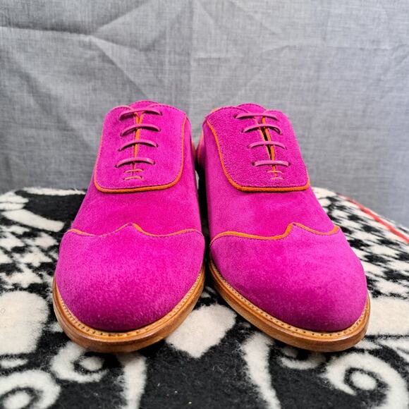 The Office of Angela Scott Mr. Evans Wingtip Oxford Fuchsia US Size 10 (40 Euro) - Picture 14 of 15